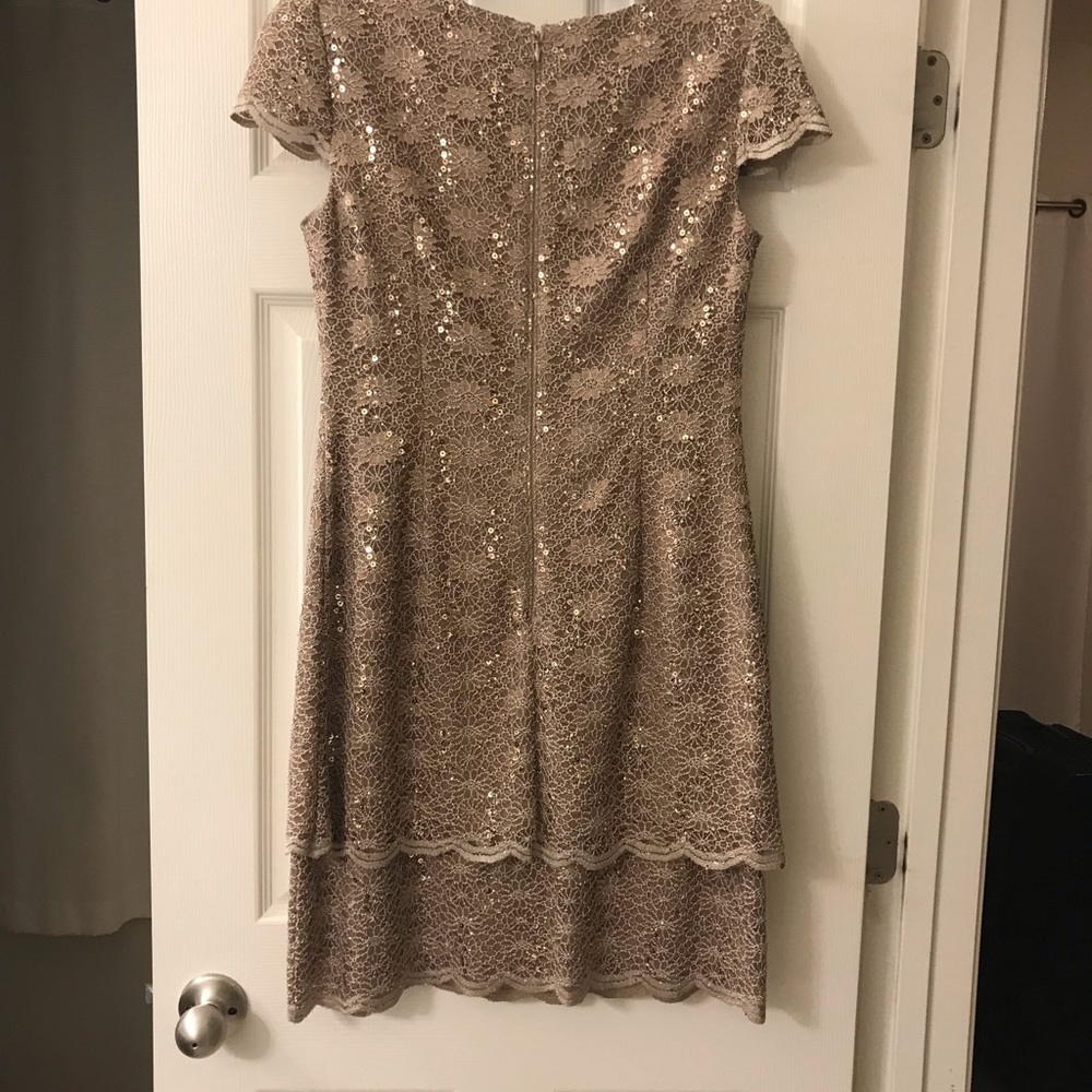 Sequined gold Alex Evenings Dress - Picture 2 of 4